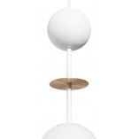 Lampa wisząca szklana kula Oio | Biały/Mosiądz | Ummo
