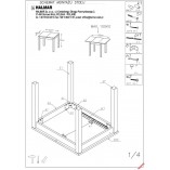 Stół rozkładany kwadratowy Tiago 90x90 dąb craft - Halmar