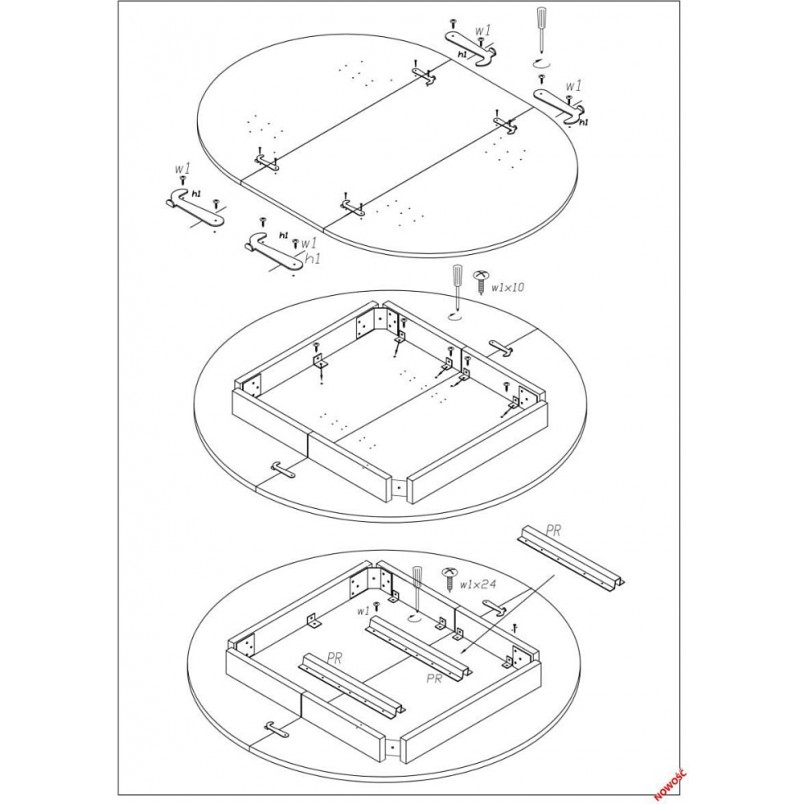 Stół okrągły rozkładany Ringo 102cm dąb craft Halmar