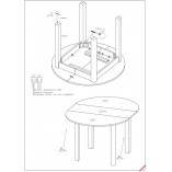 Stół okrągły rozkładany Ringo 102cm dąb craft Halmar