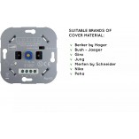 Ściemniacz ścienny podtynkowy NL LED 7,6x7,6cm czarny Lucide