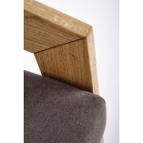 Fotel drewniany tapicerowany Freedom dąb naturalny/popiel Halmar do salonu