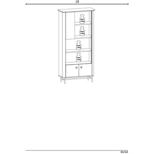 Regał stojący Halmar Smart | Dąb naturalny / Czarny | 196cm