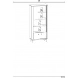 Regał stojący Halmar Smart | Dąb naturalny / Czarny | 196cm