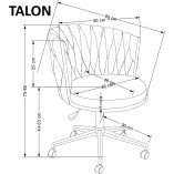 Krzesło biurowe Talon szare Halmar | Ergonomiczne i wygodne
