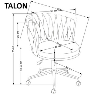 Krzesło biurowe Talon Halmar - Beżowe, Regulowane | Sklep mebli