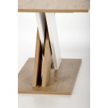Stół rozkładany na jednej nodze Xarelto 130-175x85cm dąb lancelot / biały Halmar