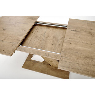 Stół rozkładany na jednej nodze Xarelto 130-175x85cm dąb lancelot / biały Halmar