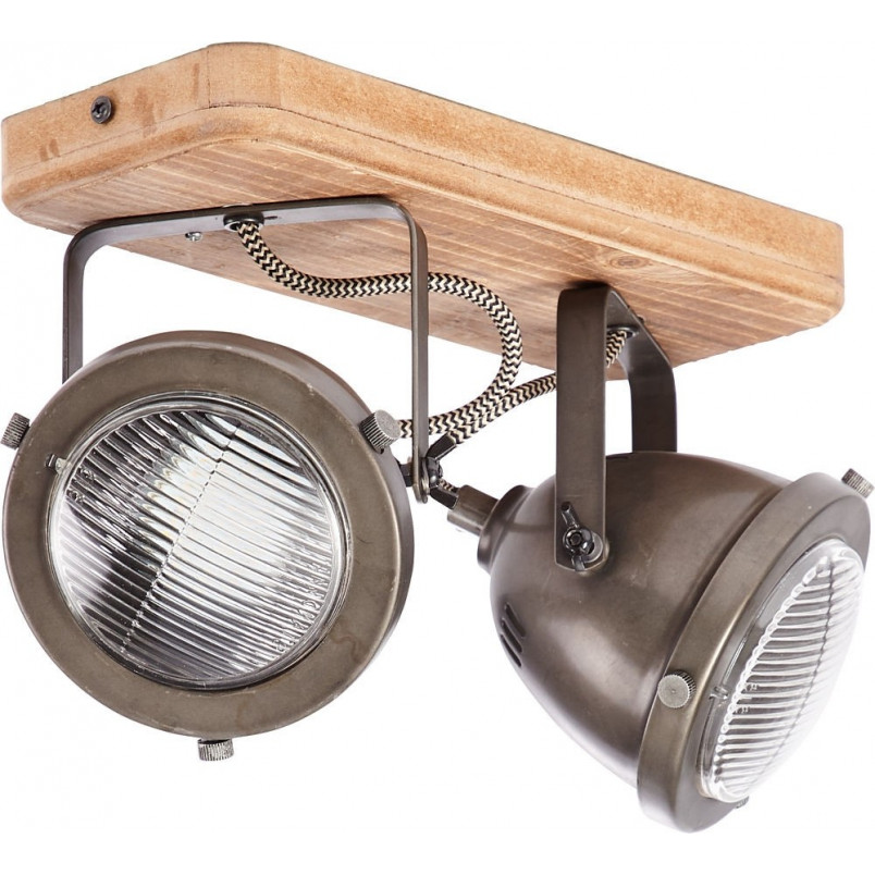 Plafon industrialny Carmen II | Drewno i Stal | Brilliant