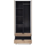 Szafa Murano Halmar | Nowoczesny design, dąb artisan/czarny