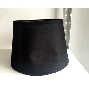 [OUTLET] Lampa stołowa glamour z abażurem Luxor czarny / złoty Reality
