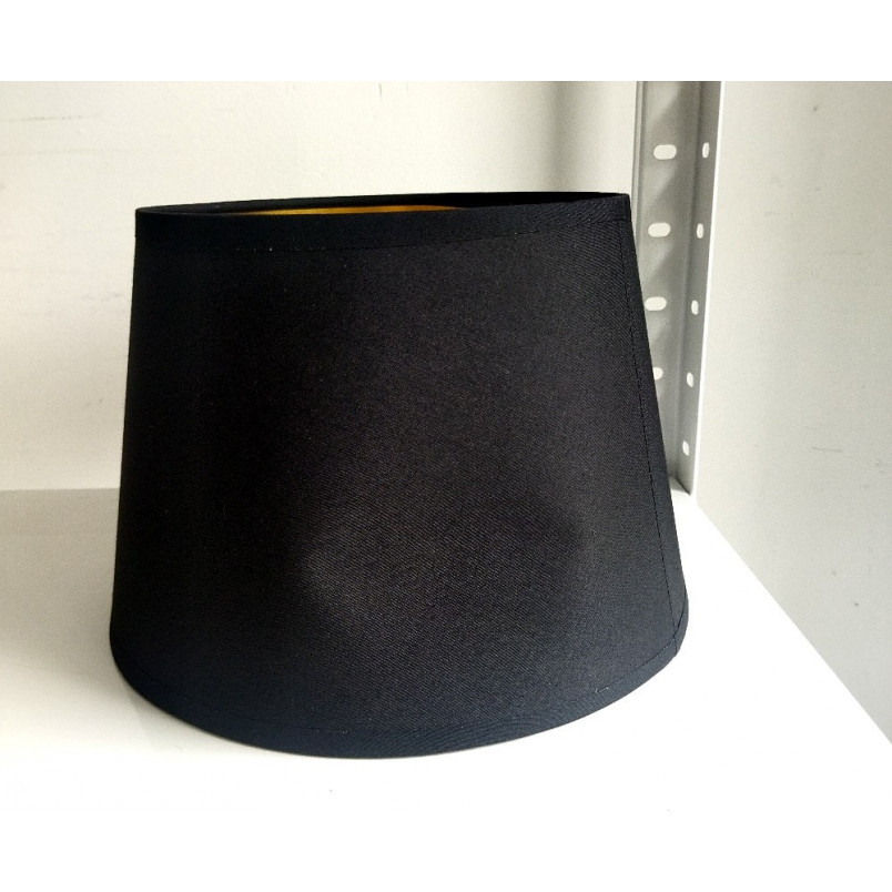 [OUTLET] Lampa stołowa glamour z abażurem Luxor czarny / złoty Reality