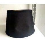 [OUTLET] Lampa stołowa glamour z abażurem Luxor czarny / złoty Reality