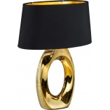 Lampa stołowa glamour Taba 38 | Czarny/Złoty - OUTLET