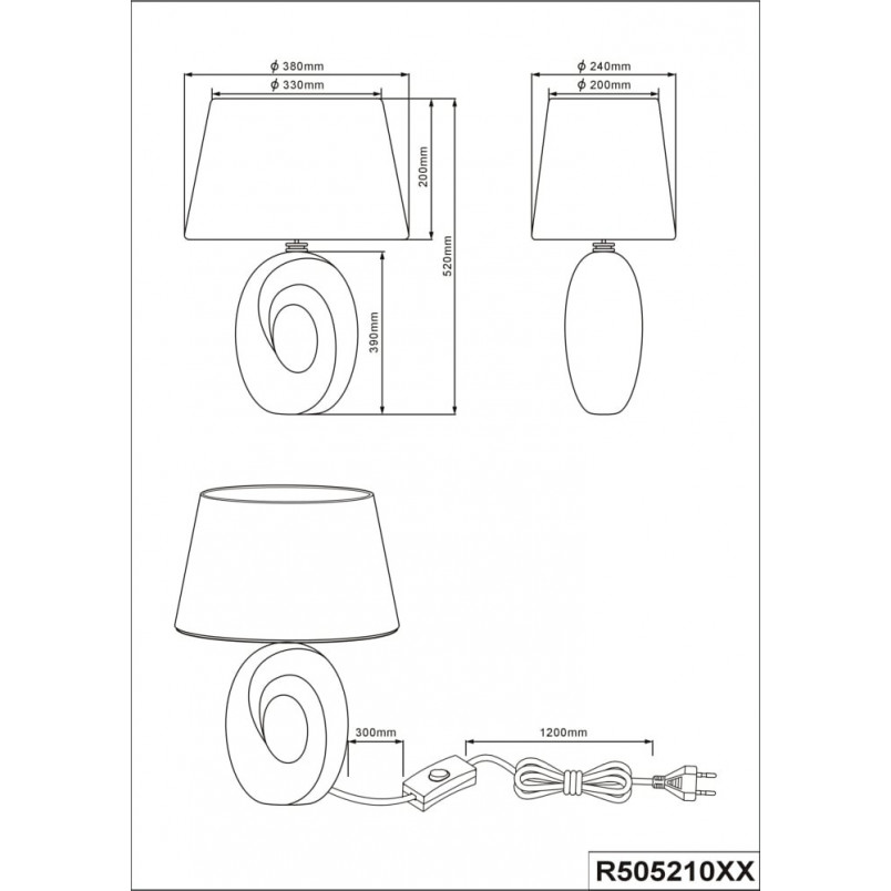 Lampa stołowa glamour Taba 38 | Czarny/Złoty - OUTLET