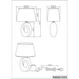 Lampa stołowa glamour Taba 38 | Czarny/Złoty - OUTLET