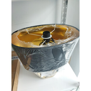 Lampa stołowa glamour Taba 38 | Czarny/Złoty - OUTLET