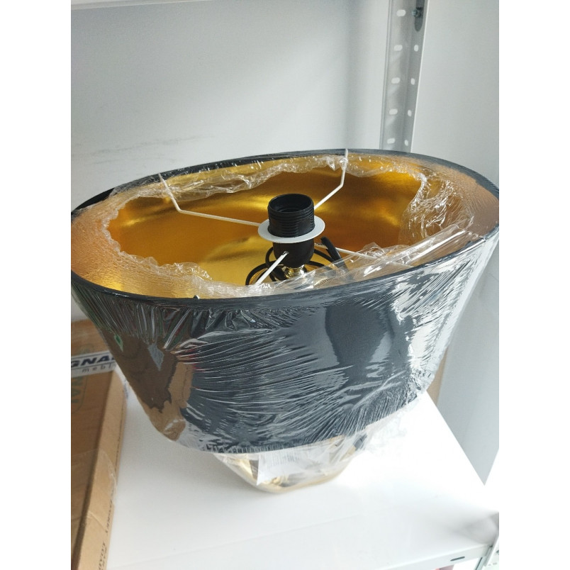 Lampa stołowa glamour Taba 38 | Czarny/Złoty - OUTLET