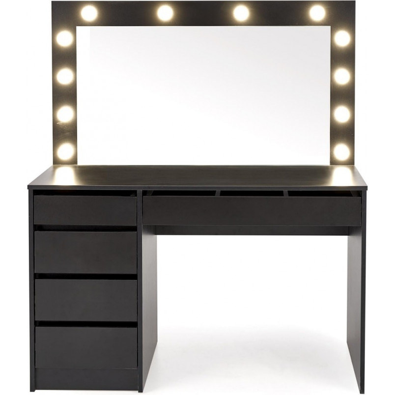 Toaletka Hollywood XL Halmar | 120x55cm, czarna | Sklep z meblami