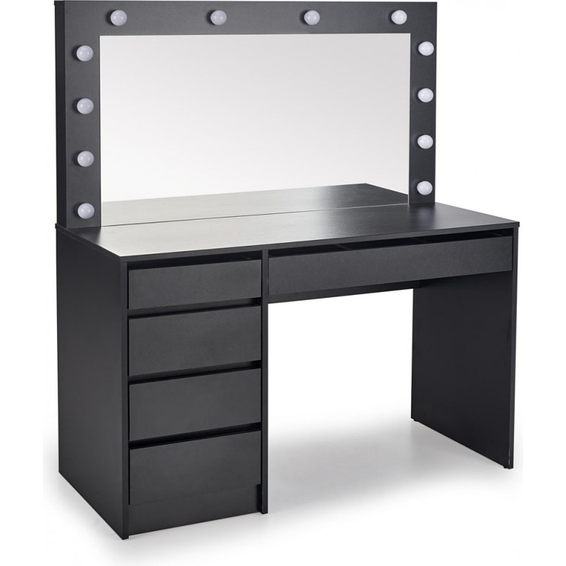 Toaletka Hollywood XL Halmar | 120x55cm, czarna | Sklep z meblami