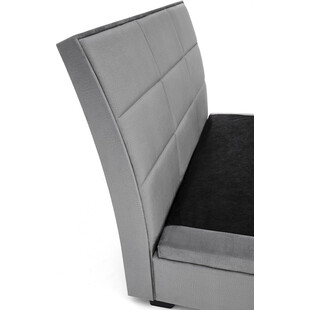 Łóżko welurowe 160x200 szare Halmar Continental II - z pojemnikiem