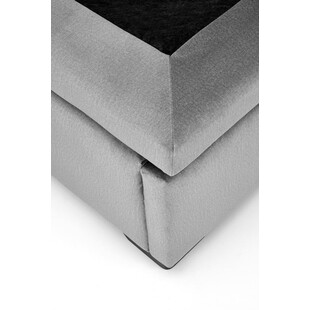 Łóżko welurowe 160x200 szare Halmar Continental II - z pojemnikiem