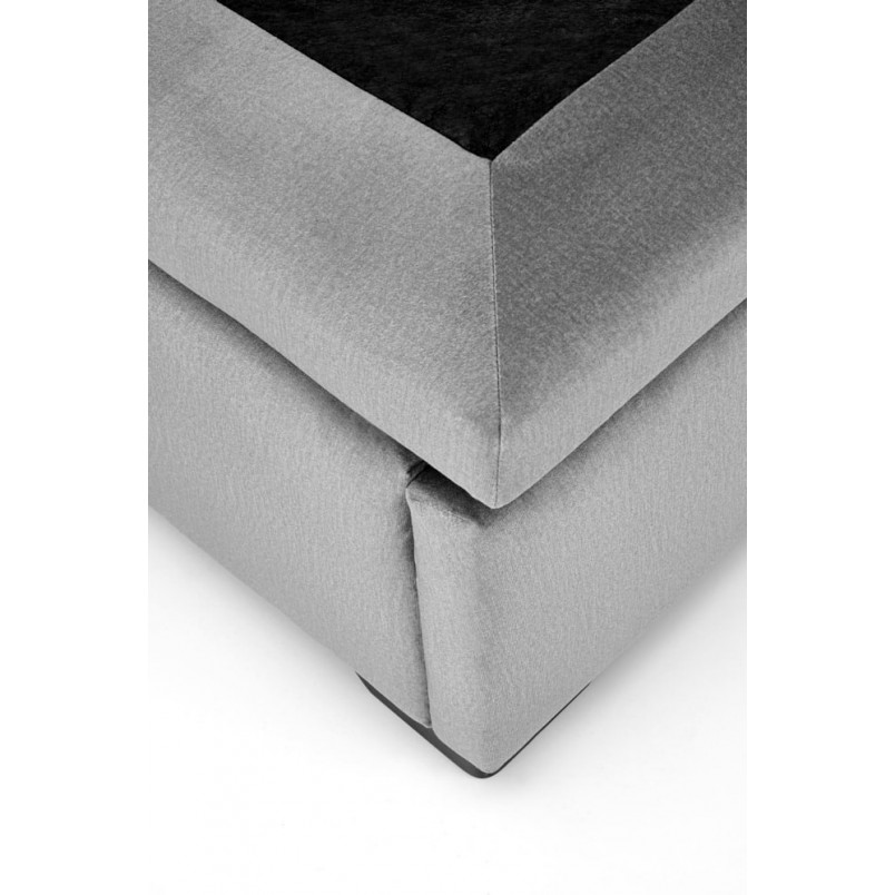Łóżko welurowe 160x200 szare Halmar Continental II - z pojemnikiem