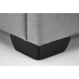 Łóżko welurowe 160x200 szare Halmar Continental II - z pojemnikiem