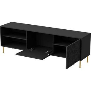 Szafka RTV Bullet 180x41cm Czarny/Złoty Halmar - Kup Teraz!
