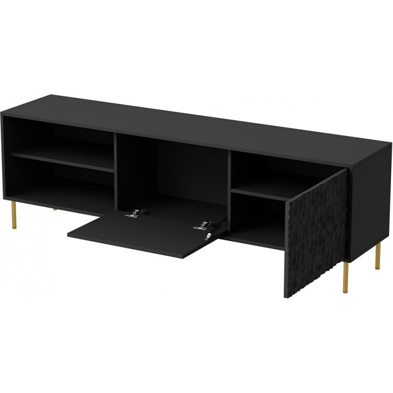 Szafka RTV Bullet 180x41cm Czarny/Złoty Halmar - Kup Teraz!