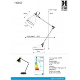 [OUTLET] Lampa biurkowa loft House czarna