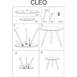[OUTLET] Okrągły zestaw stolików bocznych Cleo biały