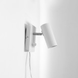 Kinkiet Barcelona biały [OUTLET] - Ściemniacz, wtyczka
