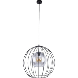 Lampa wisząca druciana kula Univer 50cm czarna