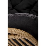 Fotel boho Whisper czarny Halmar | Komfortowy fotel wypoczynkowy