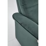 Fotel rozkładany elektryczny Semir Velvet zielony | Halmar