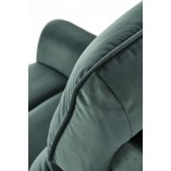 Fotel rozkładany elektryczny Semir Velvet zielony | Halmar