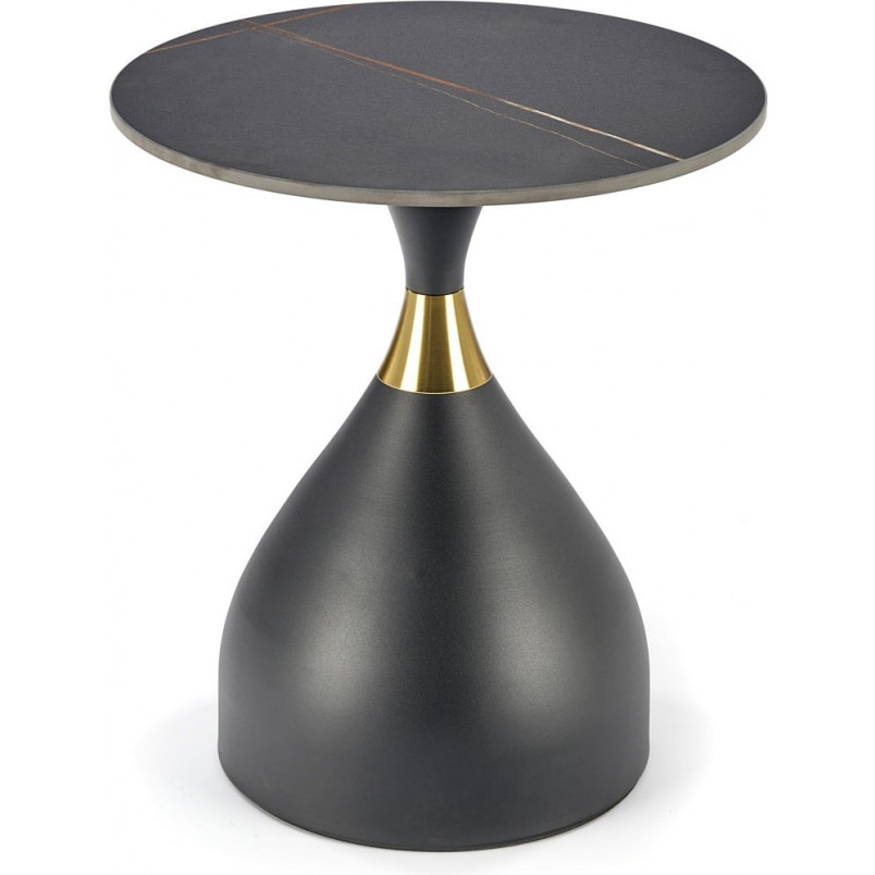 Stolik boczny Scalita Halmar: Elegancki design, czarny marmur