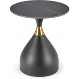 Stolik boczny Scalita Halmar: Elegancki design, czarny marmur