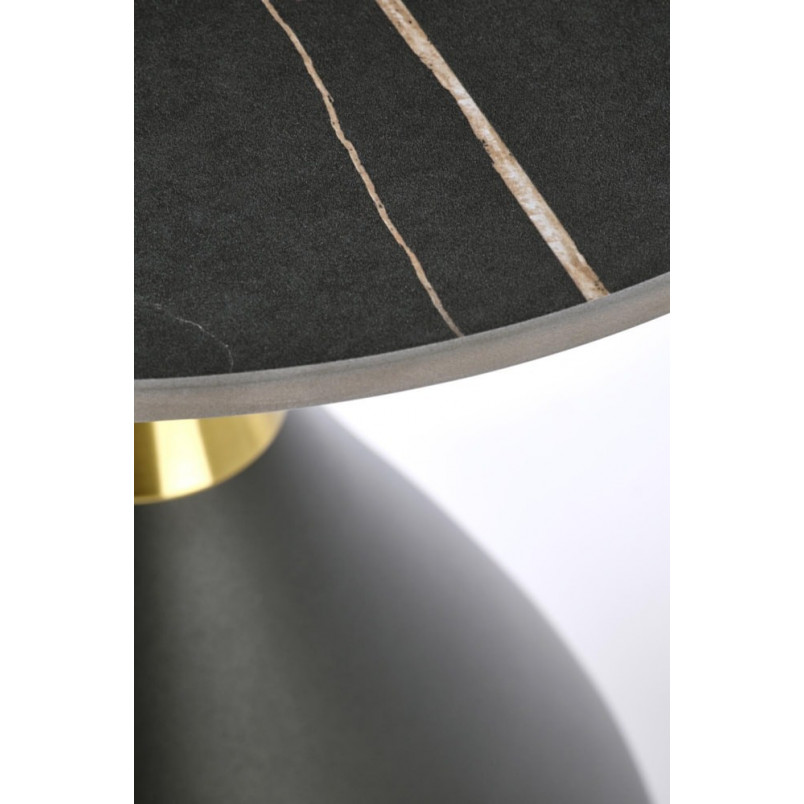 Stolik boczny Scalita Halmar: Elegancki design, czarny marmur