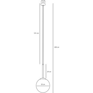 Lampa wisząca szklana kula Bosso 30 biało-złota marki Aldex