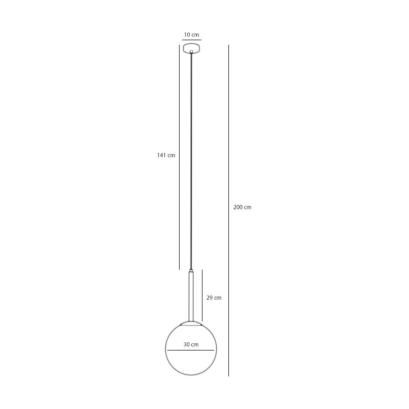 Lampa Wisząca Szklana Kula Bosso 30cm - Aldex | Eleganckie Oświetlenie