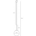 Lampa wisząca szklana kula Bosso 30cm biała Aldex | Sklep z lampami