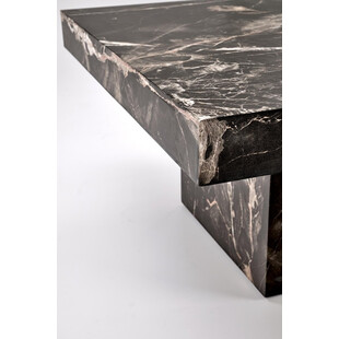 Stolik kwadratowy Monolit 80x80cm czarny marmur Halmar