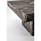 Stolik kwadratowy Monolit 80x80cm czarny marmur Halmar