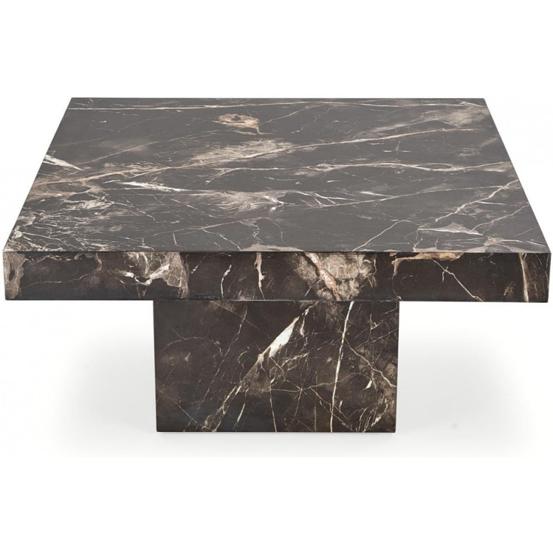 Stolik kwadratowy Monolit 80x80cm czarny marmur Halmar