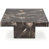 Stolik kwadratowy Monolit 80x80cm czarny marmur Halmar