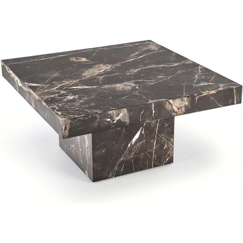 Stolik kwadratowy Monolit 80x80cm czarny marmur Halmar