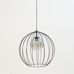 Lampa wisząca druciana kula Univer 50cm czarna