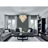 Lampa wisząca Arwena 80cm złota - MaxLight | Glamour